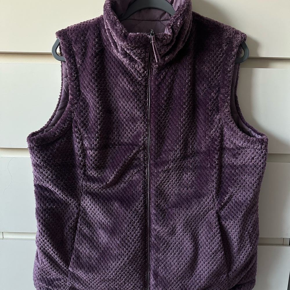 Plush Purple Sleeveless Vest